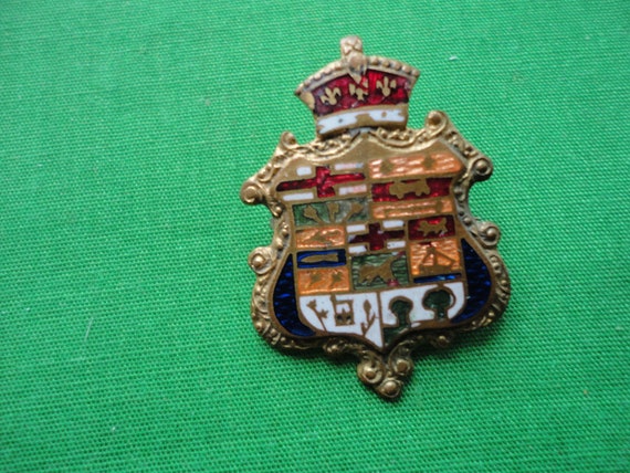 Vintage Royal Heraldic Brooch