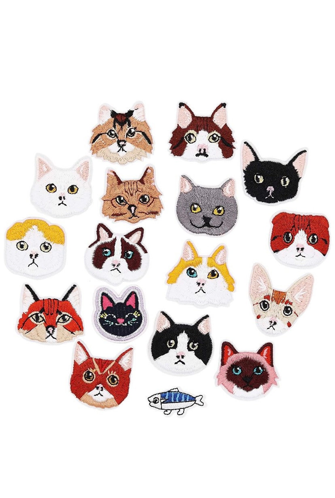 17 Cat Patches Kitten Patches Cat lover Patch Embroidered Etsy
