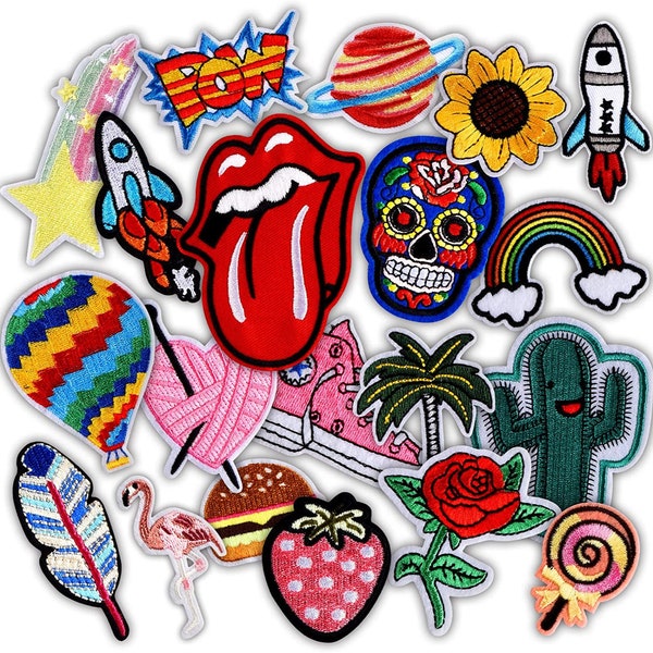 Bundle of 1000/500/200/150/100/75/50/25/10 Randomly Pick Mystery Iron on Patches Surprise Variety Brand New High Quality Free USA Shipping