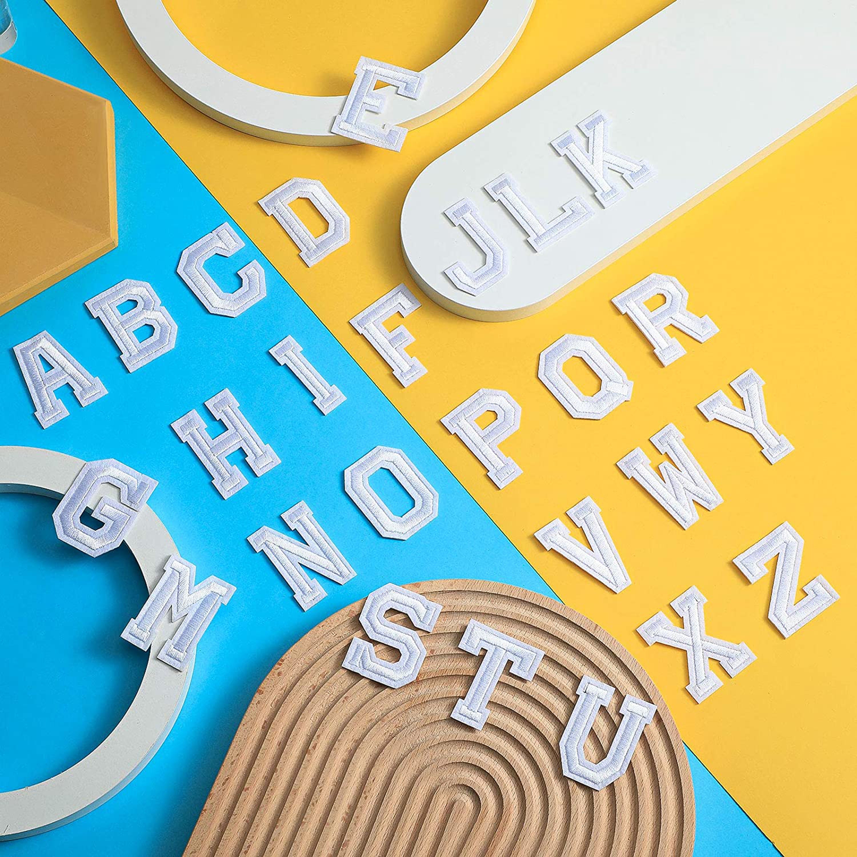 Craft Supplies & Tools Alphabet AZ Letter Patches adhesive patch