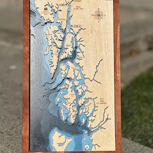 Layered Map Southeast Alaska Cruise Ship Route
