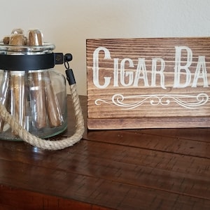 Cigar Bar Wood Wedding Sign, Man Cave Sign, Fathers Day Cigar, Wedding Bar Signs, Man Cave Decor