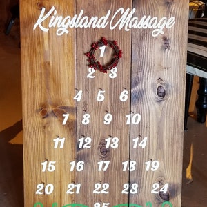 Christmas Advent Calendar Wood Personalized image 3