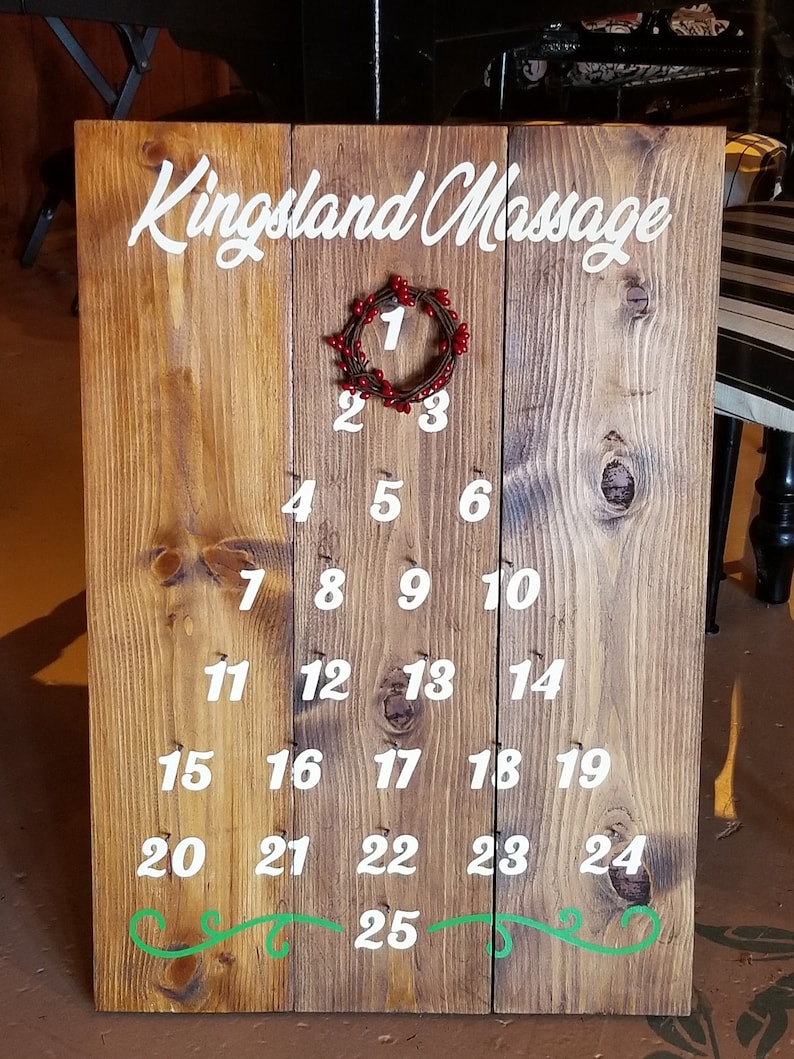 Christmas Advent Calendar Wood Personalized image 3