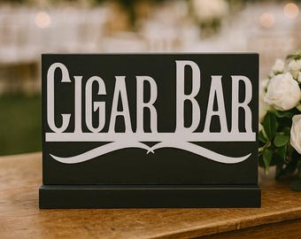 Cigar Bar 3D Wood Sign, Wedding Sign, Man Cave Sign, Fathers Day Cigar, Wedding Bar Sign, Man Cave Decor, Home Bar Sign, Pub, Bar Decor