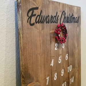 Christmas Advent Calendar Wood Personalized image 4