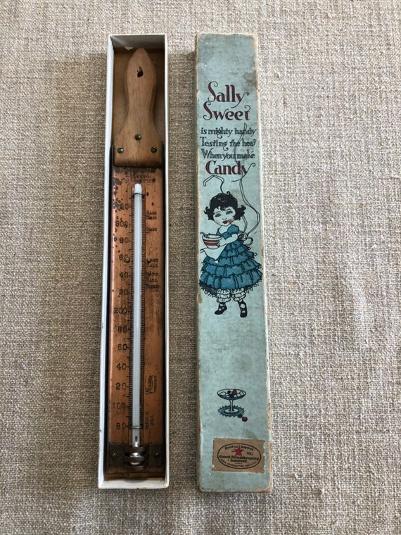 RARE VINTAGE ACCURATE BRAND COOKING CANDY THERMOMETER 9 INCH