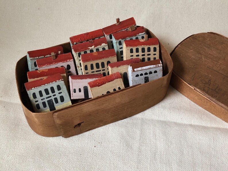 Antique Erzgebirge Village and Box