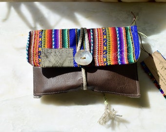 RAINBOW M21• Tabaktasche Drehertasche | Tabakbeutel | Leinen | Handmacht | Veganistisch