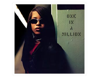 Aaliyah En på miljonen Kiss-Cut-klistermärke