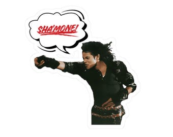 MJ Shamone textbubbla kyss-klippt klistermärke