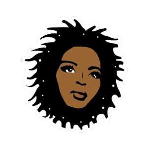 Pegatina troquelada sobre la desinformación de Lauryn Hill