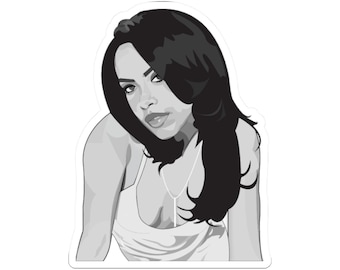 Aaliyah Side Swoop Kiss-Cut-klistermärke