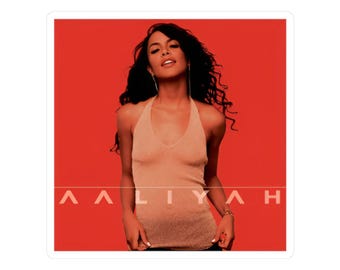 Aaliyah självbetitlad kyss-klippt klistermärke