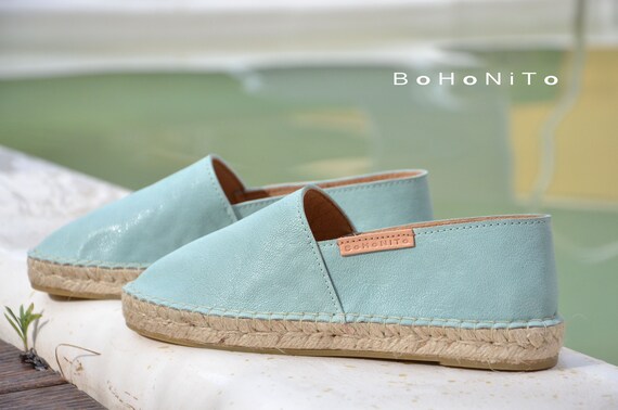 Espadrilles de piel Alpargatas de piel Esparde as de piel