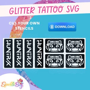 KPDH Kpop glitter tattoo stencil SVG, PNG (Digital Download)