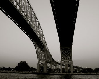 Fotografie digitaler Download, Originalfoto, Blue Water Bridge MI/Canada, sofortiger Download der Datei, Druckfotos mindestens 50 x 30 cm