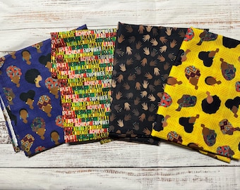 African inspired cotton fabric remnants, 4 styles to choose from, see pics
