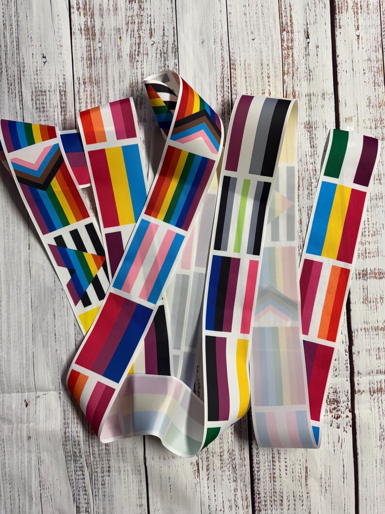 Pride Page Ribbons Pride Ribbon, Various Patterns and Sizes, Wired/unwired, Gay Pride ...