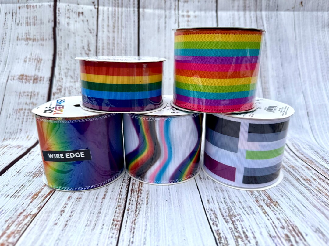 Pride Ribbon, Various Patterns and Sizes, Wired/unwired, Gay Pride ...
