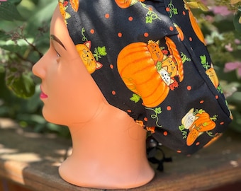 Adult sized holiday themed surgical scrub caps, 100% cotton, adjustable euro style with toggle, many patterns available, new return policy