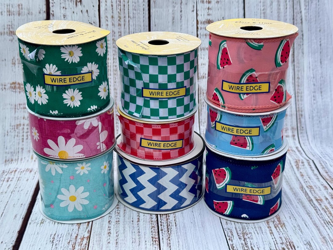 Spring/summer Themed Ribbon, Various Patterns and Sizes, Wired/unwired ...