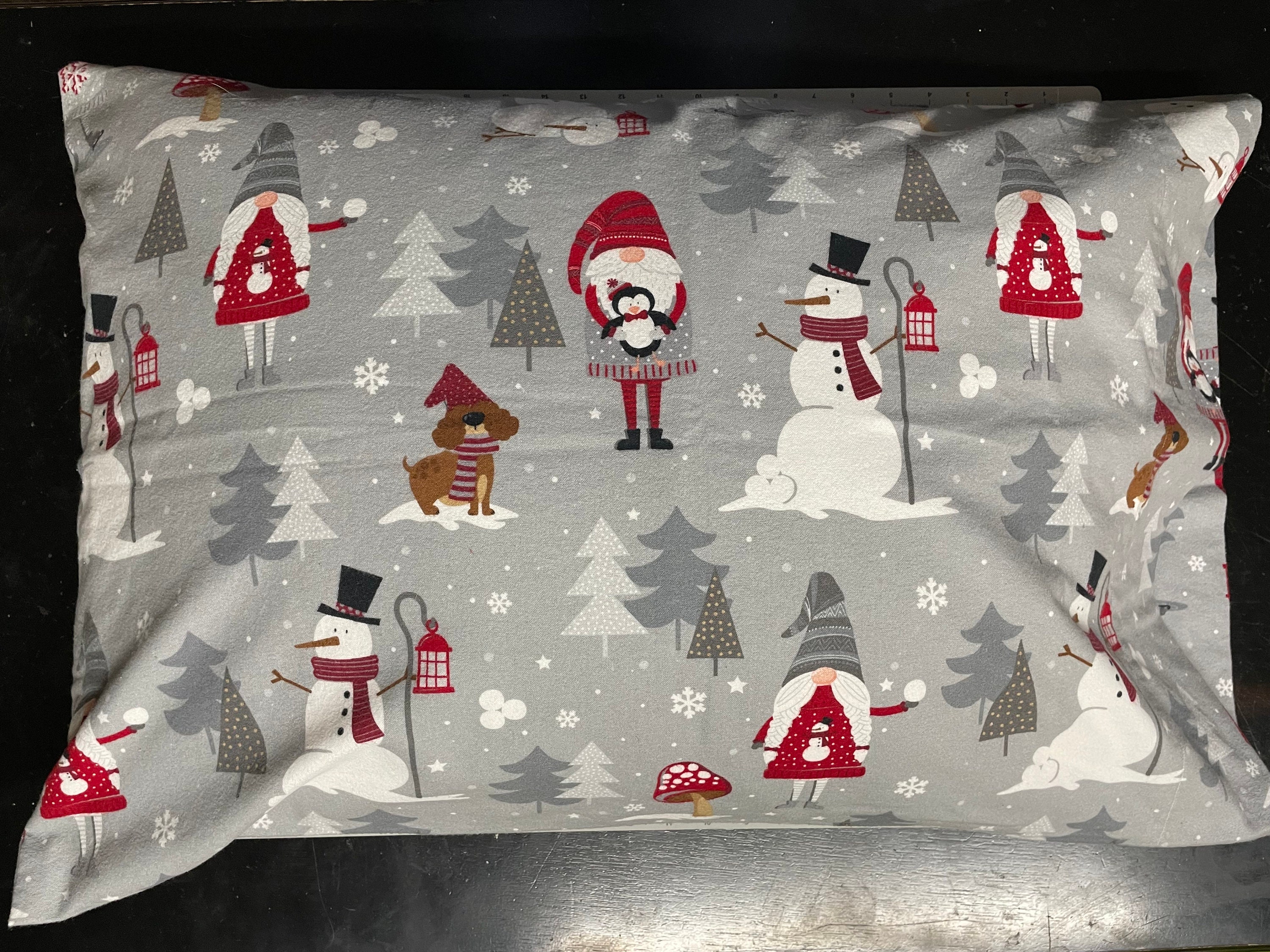 Christmas flannel pillowcases cheap
