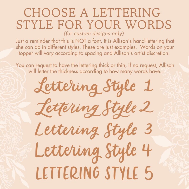 a handwritten font with a floral background