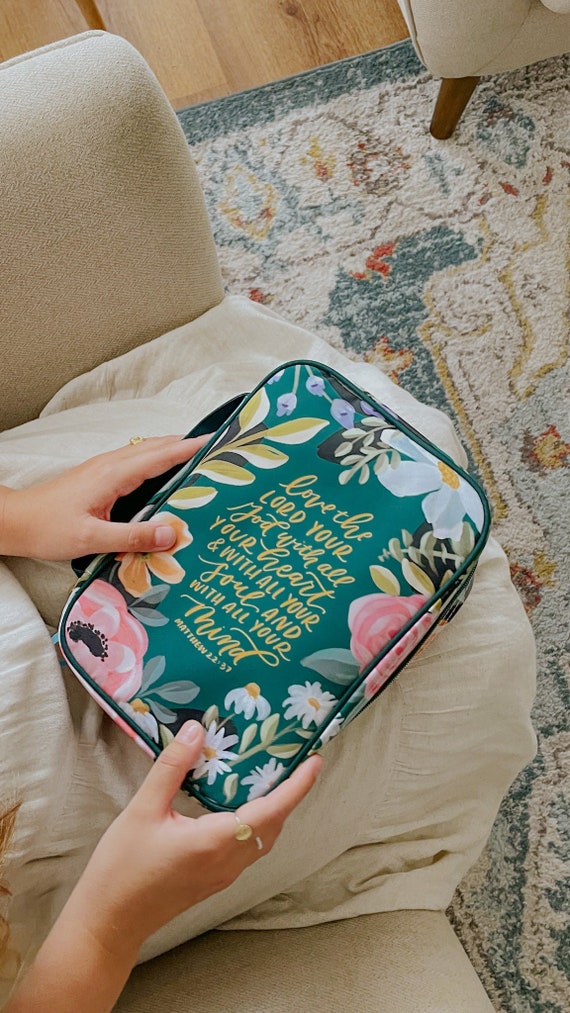 Ally Theme Bible Case, Bible Cover, Hand-Painted Bible Cover Design, Floral Bible Cover, Floral Bible, Flower Bible Cover
