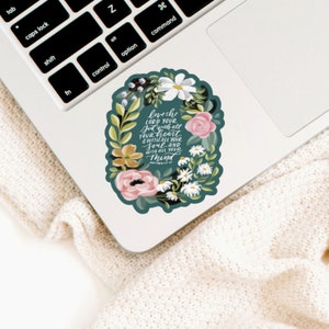Love The Lord Your God Sticker, Hand-Lettered Sticker, Laptop sticker, Waterbottle Sticker, christian Gift