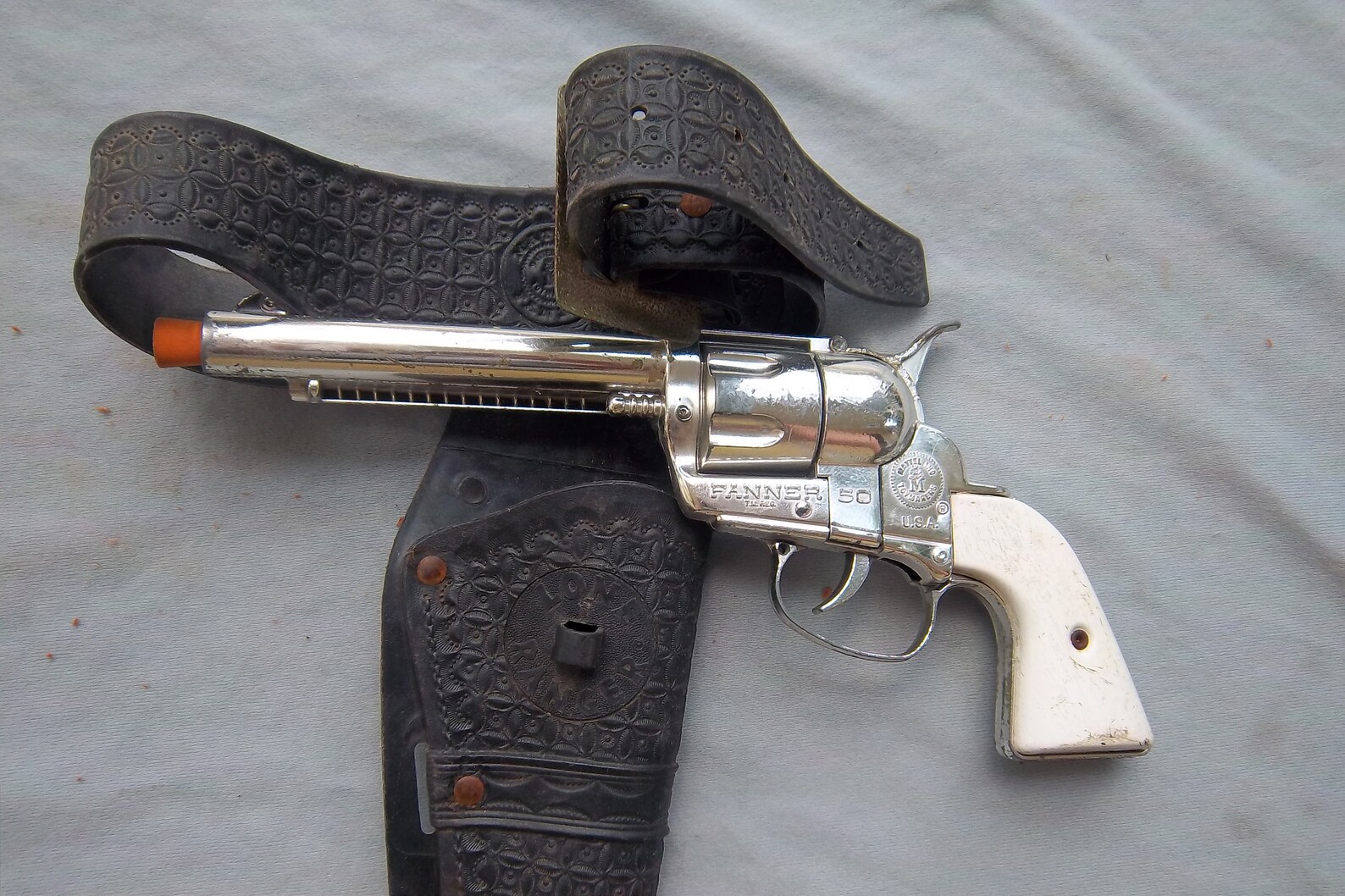 Vintage Mattel Toy Lone Ranger Single Cap Gun Holster Set Etsy