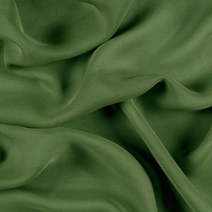Olive Green Silk Double Georgette Fabric main image 0