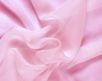 Tissu de mousseline de soie, tissu de mousseline de soie de nombreuses couleurs, mousseline de soie rose, tissu de mousseline de soie ivoire, tissu de mousseline de soie blanc