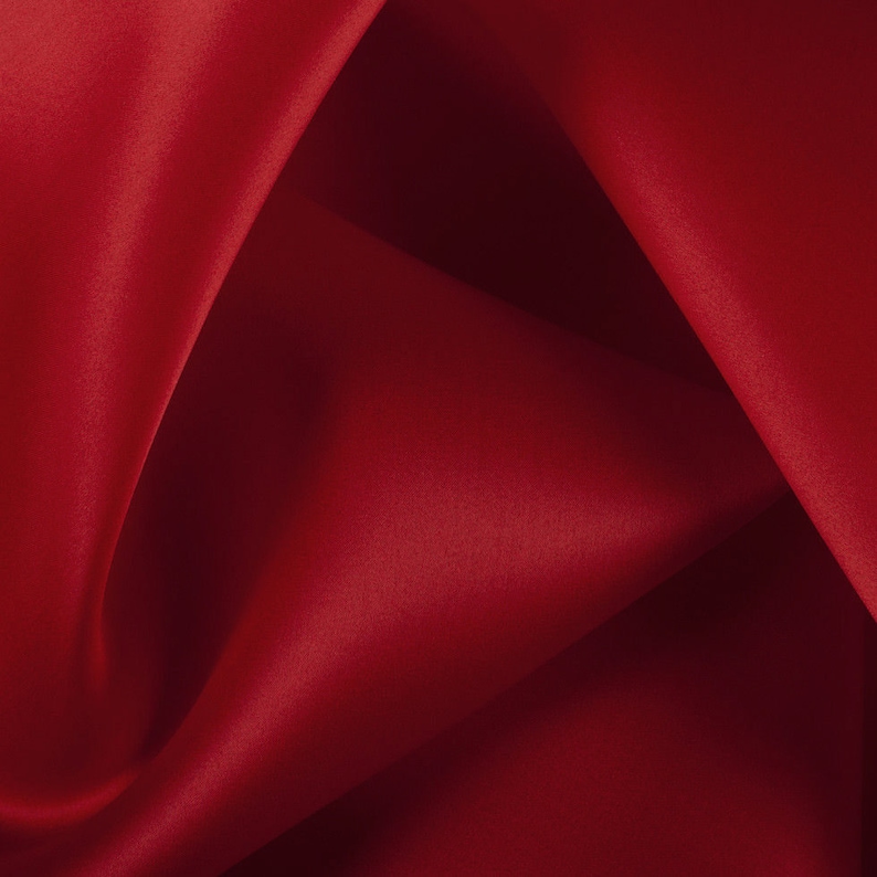 Silk Organza Fabric by the Yard, Silk Organza Fabric Red, Red Organza