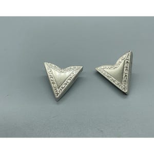 Puntas de cuello de camisa estilo vaquero rockabilly vintage, grabadas en tono plateado, de tono western.