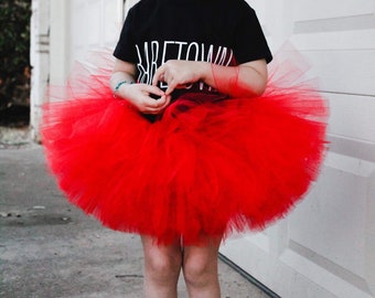 Red tutu skirt, tutus for girls, devil Halloween tutu, tutus for adults, baby Christmas tutu, birthday tutu, Valentines tutu, smash cake