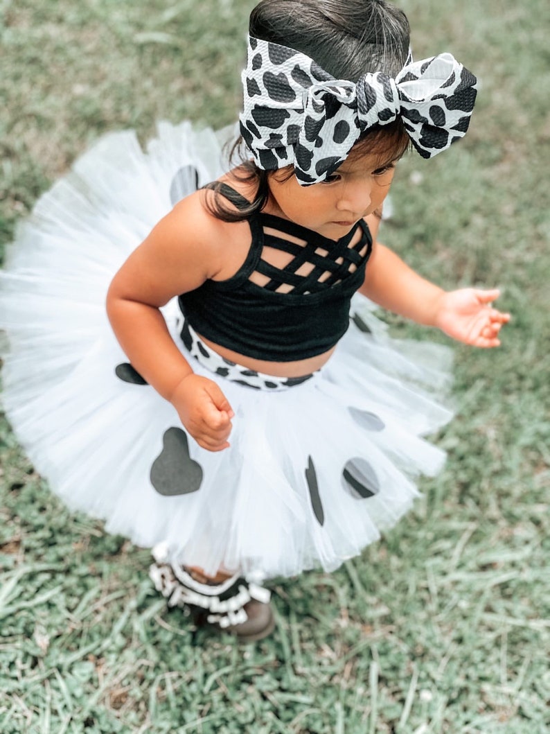 Cow print tutu full white tutus tutus for kids chick fil a Etsy