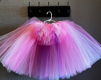 Custom hi low tutus, birthday tutus, pink purple tutus, tiktok tutu, Encanto tutu