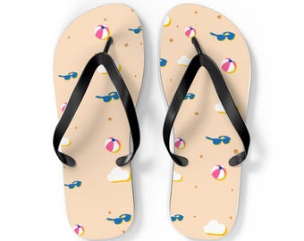 Chanclas con estampado de pelotas de playa / Sandalias de verano para la playa