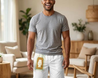 Whisky Flasche Illustration Shorts | Herren Badehose