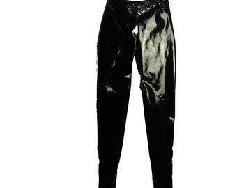 Blue vinyl pants - Etsy Nederland