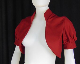 Cotton bolero - bolero with short sleeves - bolero with balloon sleeves