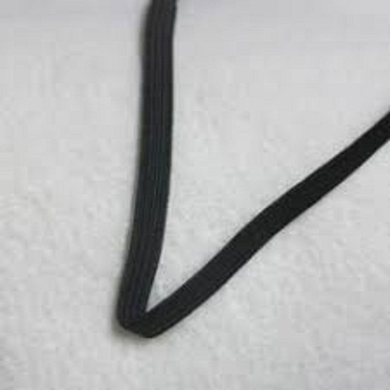 1/4 Inch and 1/8 Inch Thick Elastic Band Black Elastic Cord Etsy