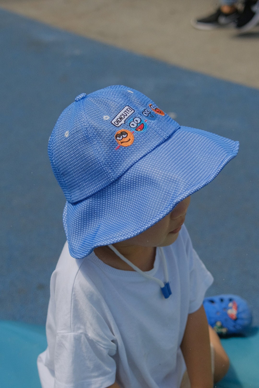 Kids Sun Protection Baseball Cap - UPF 50+, Quick-Dry Mesh, Adjustable, Navy Blue