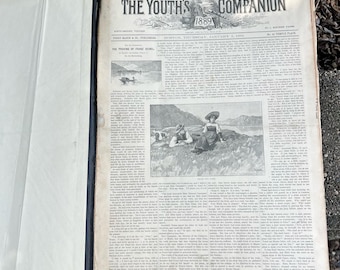 1889 The Youth's Companion Volumen de un año completo 696pp Anuncios e historias de época
