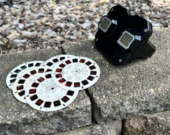 View-Master de Sawyer clásico con carretes de Batman y los Muppets. ¡Funciona! ¡Un hallazgo excepcional! EE. UU.