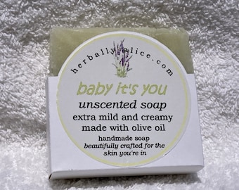 Baby It's You - All-Natural Rich and Creamy Unscented Olive Oil Soap Bar