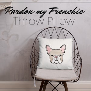 French Bulldog Pillow Decorative Pillow Frenchie Dog Pillow
