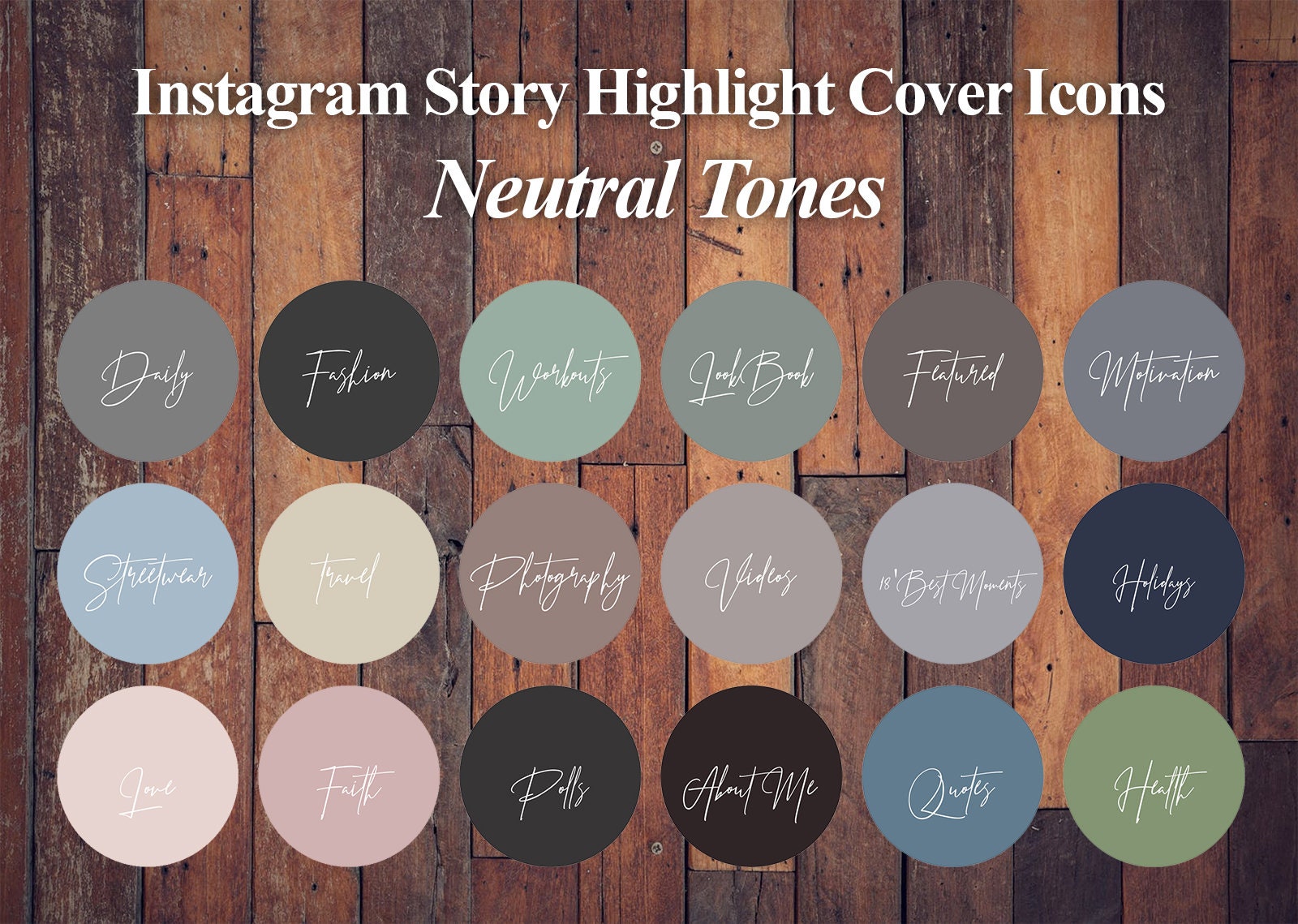 Instagram Story Highlight Icons Neutral Tones Lifestyle | Etsy