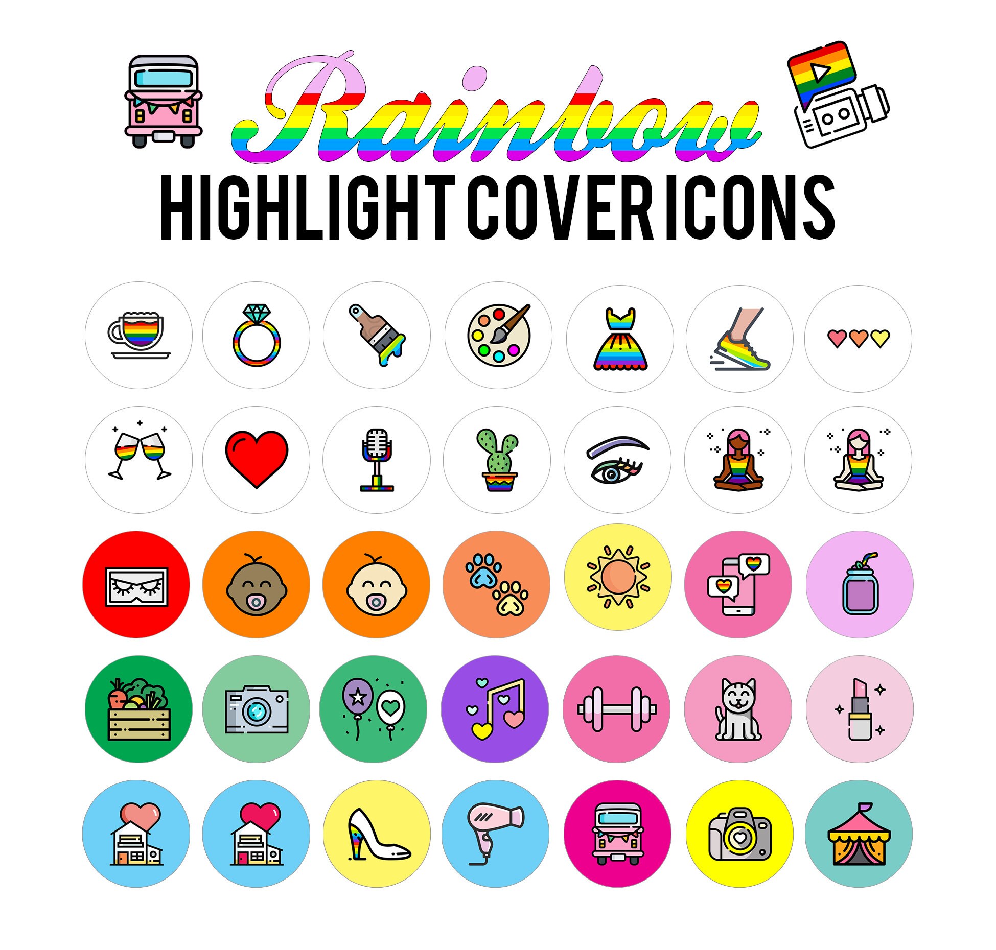 Instagram Story Highlights Icons Set 40 Instagram Icons Etsy